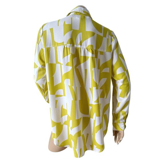 FIG AND FLOWER Womens Size Medium Convertible Sleeve Button Up Collared Shirt - Picture 4 of 9